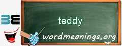 WordMeaning blackboard for teddy